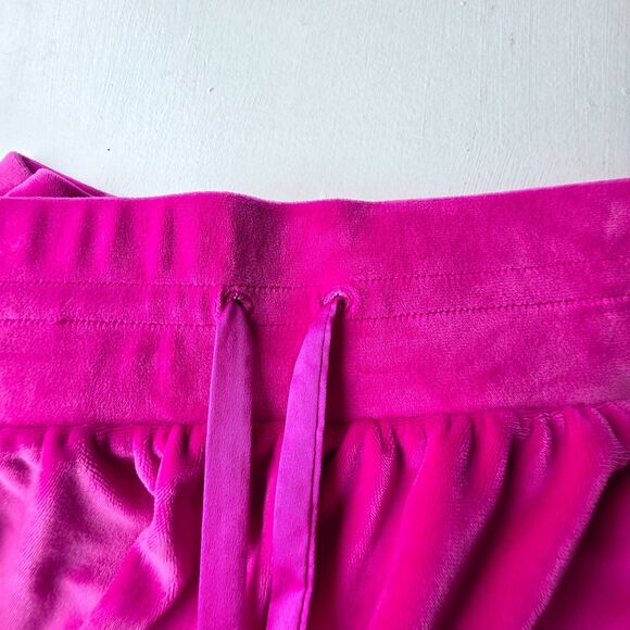 Victorias Secret Velour Joggers Tracksuit Hot Pink Wide Tapered  Size XL Women's - Picture 4 of 9